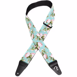 Fender Floral Strap Guitar Accessories 2in Seafoam Green