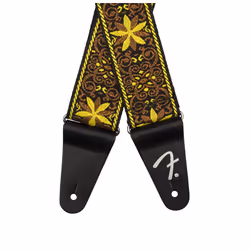 Fender Pasadena Woven Strap  2in  Yellow Wallflower