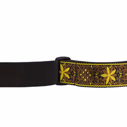 Fender Pasadena Woven Strap  2in  Yellow Wallflower
