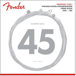 Fender 7150M Pure Nickel Roundwound Long Scale Electric Bass Guitar Strings - Medium