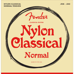 Fender Nylon Acoustic Strings  100 Clear/Silver  Tie End .028-.043