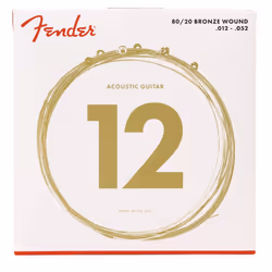 Fender 80/20 Bronze Acousitc Guitar Strings Ball End 70L .012-.052