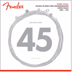 Fender 7250 Bass Strings  Nickel Plated Steel Roundwound  Long Scale