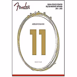 Fender Dura-Tone Coated 80/20 Bronze Acoustic Guitar Strings 880CL .011-.052