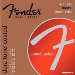 Fender Dura-Tone Coated 80/20 Bronze Acoustic Guitar Strings  880CL .011-.052