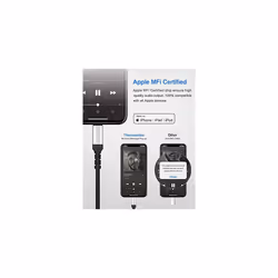 Apple Aux Cable for iPhone in Car [Apple MFi Certified] Lightning to 3.5mm Jack Cable Aux Cord Compatible with iPhone 13/13 Pro/SE/12/12