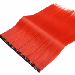 FAIRY COLOR 12PCS Princess Colorful Extensions Multi-Colors Party Highlights Streak Synthetic Hairpieces Clip-In/Clip On Colored Hair Extensions(