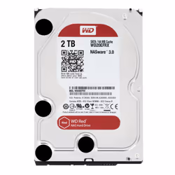 Western Digital Red, 2 TB, 5400 RPM, 64 MB, 3.5", Serial ATA III