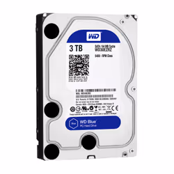 Western Digital Blue internal hard drive 3 TB 5400 RPM 64 MB 3.5" Serial ATA III