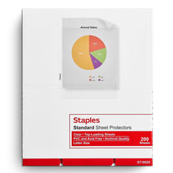 Top Loading 2.4 Mil Clear Sheet Protectors  200 Count.