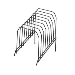 Staples; Metal Incline Desktop File Sorter  8 Compartments  Black