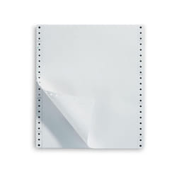 Staples Computer Paper  9 1/2 x 11  Perforated  Blank White  15lb  3 200/Box