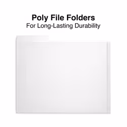 Staples 576460 Translucent Poly File Folders Clear 6/Pack