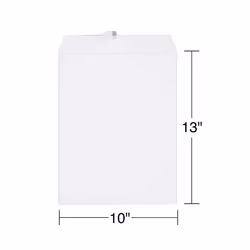 Staples 479886 Easyclose Catalog Envelopes 10-Inch L X 13-Inch H White 250/Box (Spl479886)
