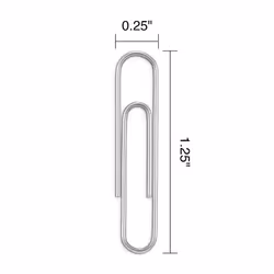 Staples 472480 #1 Size Paper Clips Smooth 1 000/Pack