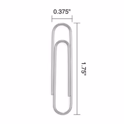 Staples 472506 Smooth Paper Clips Jumbo 100/Box 10 Boxes/Pack (A7026605/72578)