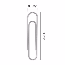 Staples 472514 Jumbo Paper Clips Nonskid 10/Pack with 100/Box (A7026606/72577)
