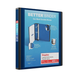 Staples Better 1.5-Inch 3-Ring View Binder  Blue 13400