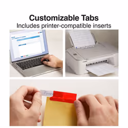 Staples 431421 Big Tab Insertable Paper Dividers 5-Tab Buff 4 Sets/PK
