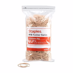 Staples; Economy Rubber Bands  Size #16  1 lb. 2 1/2"""" X 1/16""""