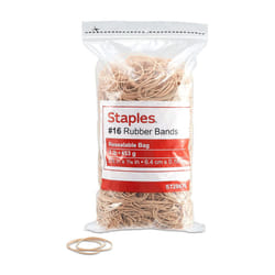 Staples; Economy Rubber Bands  Size #16  1 lb. 2 1/2"""" X 1/16""""