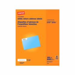 Staples 573945 Laser/Inkjet Shipping Labels 0.5-Inch W x 1.75-Inch L W