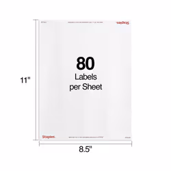 Staples 573945 Laser/Inkjet Shipping Labels 0.5-Inch W x 1.75-Inch L W