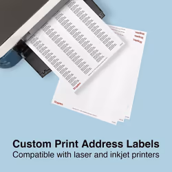 Staples 573945 Laser/Inkjet Shipping Labels 0.5-Inch W x 1.75-Inch L W