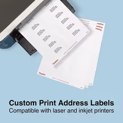 Staples 479878 Laser/Inkjet Address Labels 1 1/3-Inch x 4-Inch White 14 Labels/Sheet