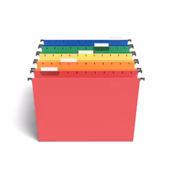 Staples 813110 Reinforced Hanging File Folders 5-Tab Letter Size Asst. Colors 25/Bx