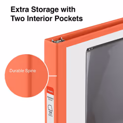 Staples 82617 Standard 1/2-Inch 3-Ring View Binder Orange (26430-Cc)