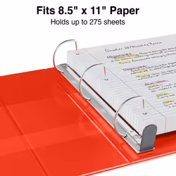 Staples 82694 Heavy Duty 1-Inch 3-Ring View Binder Red (24669)