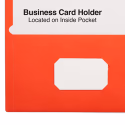 Staples 578539 School Grade 2 Pocket Folder Orange 25/Box