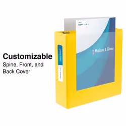 Staples Standard 1 3-Ring View Binder  Yellow