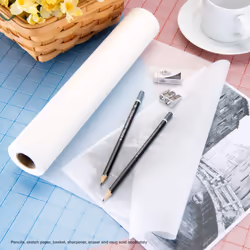 Bee Paper 12"" x 50 yds Sketch and Trace Roll  White