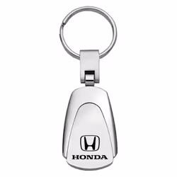 Au-TOMOTIVE GOLD INC. Officially Licensed Chrome Metal Tear Drop Key Chain for Honda