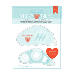 American Crafts 2 Piece Sticky Thumb Tape Runner & Refill  17.5 yd