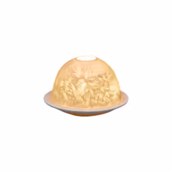 Small Lithophane Dome Tealight Candle Holder - Iris & Hummingbird