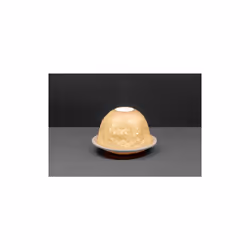Small Lithophane Christmas Dome Tealight Candle Holder - Flying Sleigh