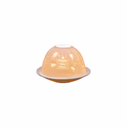 Small Lithophane Dome Tealight Candle Holder - Happy New Home