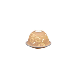 Small Lithophane Dome Tealight Candle Holder - Daisies