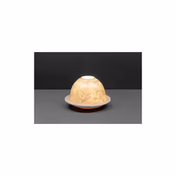 Small Lithophane Dome Tealight Candle Holder - Blue Tits And Blossoms