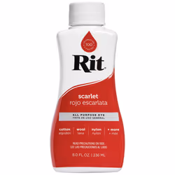 Rit, Scarlet Liquid Fabric Dye, 8-Ounce, 1-Pack, 8 Fl oz