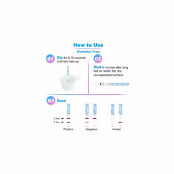 50 x Ovulation Test Strips, Fertility Tests Ovulation Predictor Kit, Powered by Premom Ovulation Predictor iOS and Android App, 50 LH Strips