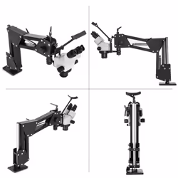 VEVOR Micro Inlaid Mirror Multi-Directional Microscope with Spring Bracket 7X-45X Multi-Directional Micro-Setting Microscope Microscope Gem Diamond Se