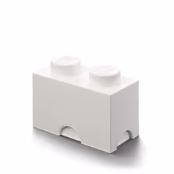 Room Copenhagen Lego Storage Brick Box - Stackable Storage Solution - Brick 2 White (40020635)