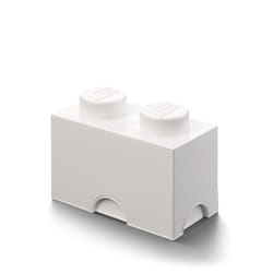 Room Copenhagen  Lego Storage Brick Box - Stackable Storage Solution - Brick 2  White (40020635)