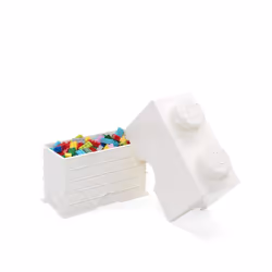 Room Copenhagen  Lego Storage Brick Box - Stackable Storage Solution - Brick 2  White (40020635)