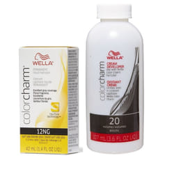 3.6oz) Wella Color Charm Haircolor 12NG Surf Side Blonde Plus - 12NG + Developer (Vol. 20