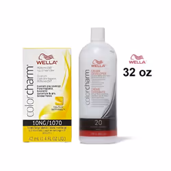 32oz ) Wella Color Charm Haircolor 10NG Honey Beige Blonde - 10NG + Developer (Vol. 20
